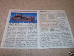 Yamaha CD-2000 CD Player Review,2 pgs,1986,Full Test