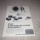 Fisher XP-5a Speaker Ad from 1965