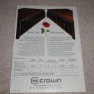 Crown Straight Line One,Power Line One Amp Ad,specs,Pre