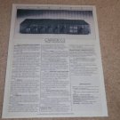 Carver C-2 Preamp Spec Sheet,1 pg,Specs,Info,1987