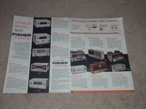 Fisher Ad, 4 pgs, Full SPecs, All 1956 Amps,Pre,Tuners