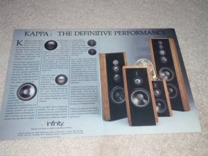 Infinity Kappa Series Ad,1987,Beautiful 2 pg Ad,Article