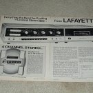 Lafayette LA-44, RK-48 Receiver Ad, 1971, 2 pgs,Article
