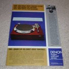 Denon DP-60l Turntable Ad, 1982, Article,History, 1 pag