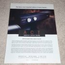 Acurus ACT I Preamp Ad, 1995, Article, Rare Ad!