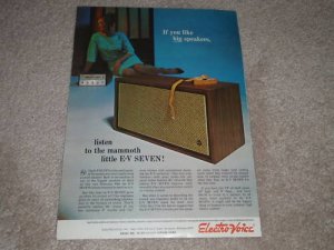 Electro-Voice E-V Seven 7 Speaker Ad,1967,Article,Specs