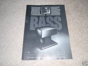 M&K MX-1000 Pedestal Sub Ad from 1989, Rare!