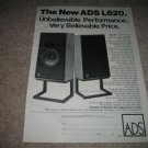 ADS L620 Speaker Ad from 1979,Rare!