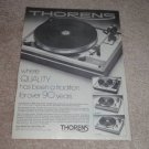 Thorens TD-125 AB Mk II,160c,165c Turntable Ad,1976