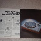 Garrard GT35 Turntable Ad, 1982,2 pgs, Article, RARE!