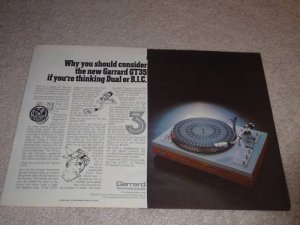 Garrard GT35 Turntable Ad, 1982,2 pgs, Article, RARE!