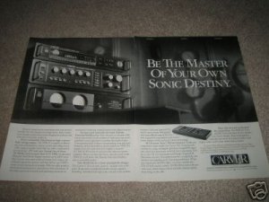 Carver TFM-25,C-16,TX-12 2 pg Ad from 1989,Specs