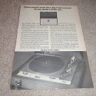 Sony PS-1800a Turntable Ad from 1968,RARE! Auto/Man