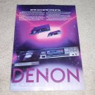 Denon CD PLayer DCD-1000,1500,1100 Ad, 1985, Article