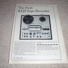 KLH Model Forty Open Reel Deck Ad from 1968, RARE!