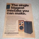 Kenwood LS-407b Speaker Ad from 1978,color, article