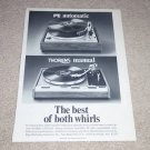 Thorens TD-125AB, PE-2040 Turntable Ad,1975,  Nice Ad!