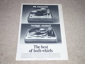 Thorens TD-125AB, PE-2040 Turntable Ad,1975,  Nice Ad!