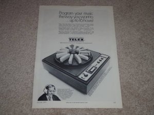 Telex 8 track changer Ad, 1973, RARE! Article