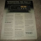 Teac C-1 Rare Cassette Deck Ad from 1978,High-End!