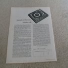 Garrard SL72b Turntable Review, 1 page, 1971