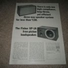 Fisher XP-1a Speaker AD from 1964,perfect!