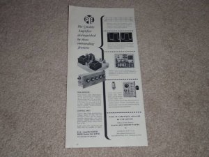 PYE Ad, 1956, 6"x11", Amplifier, Preamp, Specs, Info