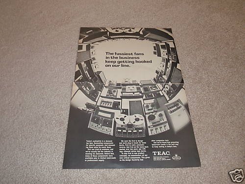 Teac 2 page Ad from 1970,entire line, RARE! 22"x12" image