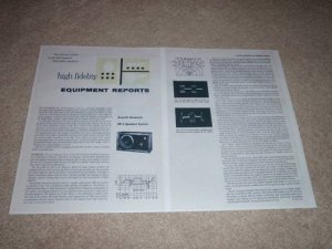 Acoustic Research AR-3 Speaker Review, 1971, 2 pgs