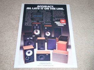JBL Speaker Ad,1984,Entire Line,L212,L40, Beautiful Ad!