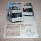 Cary TUBE Amp Ad from 2000,CAD-1610se, from 2000
