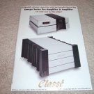 Classe OMEGA Series Amp and Preamp AD from 2000, RARE!