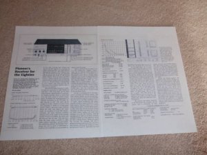 Pioneer SX-7 Receiver Review, 2 pgs, 1982, Rare Review!