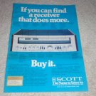 Scott 390r Receiver AD, 1978,specs, article,color