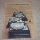 Dual Turntable Ad, 1975,1226,1228,1225,1229q, Article