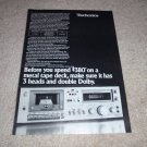 Technics RS-m63 Cassette Deck Ad from 1979