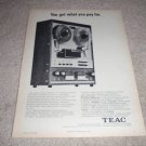 Teac A-6010 Open Reel Deck Ad from 1968, specs