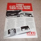 Akai Ap-d3 Turntable Ad, Open Reel, GX-747x from 1980