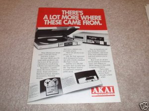 Akai Ap-d3 Turntable Ad, Open Reel, GX-747x from 1980