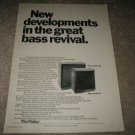 Fisher XP-15B,XP-12 Bass Revival Speakers Ad from 1968!