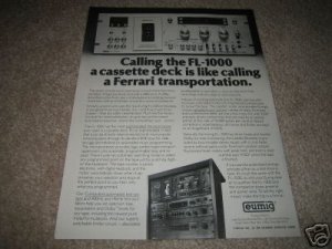 Eumig FL-1000 Pro Cassette Deck Ad from 1979