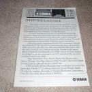 Yamaha Cassette Deck Ad from 1982, K-700 reverse ad