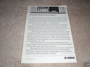 Yamaha Cassette Deck Ad from 1982, K-700 reverse ad