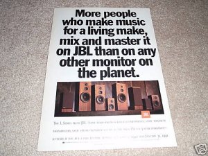 JBL L Series Speaker Ad from 1990