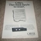Carver TFM Series Ad from 1992,TFM-15 in ad