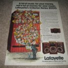 Lafayette 2002A,2003A,2000 series Speakers Ad from 1979