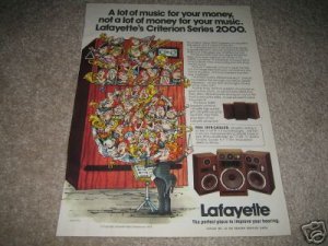 Lafayette 2002A,2003A,2000 series Speakers Ad from 1979