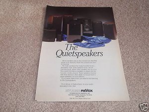 Revox Quietspeakers Ad from 1988,Entire Line, Beautiful
