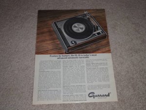 Garrard SL 95 Turntable Ad, 1968, Article,Features,1 pg