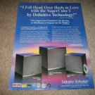 Definitive Technology Sub Ad,Supercube I,II,Ref fr 2004